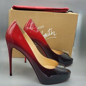 Christian Louboutin New Very Privé 120 in Red Patent Ombré